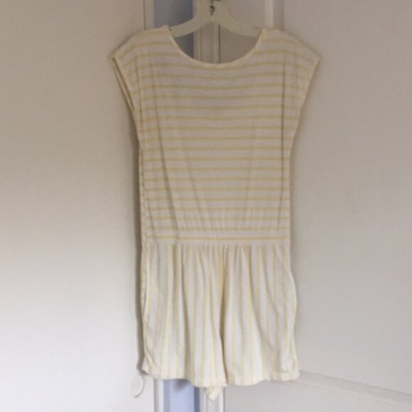 Yellow and white stripe romper - Picture 1 of 4